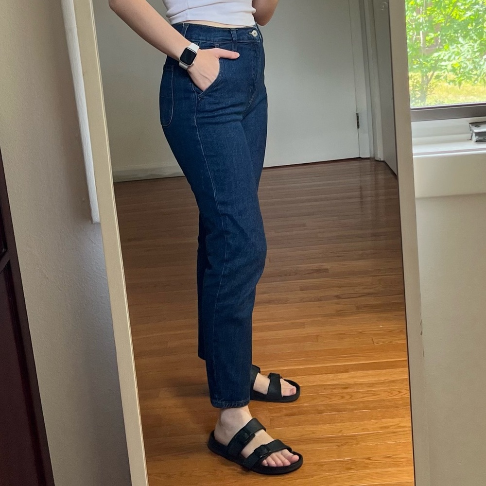 Old Navy | Extra High-Rise Straight Button Fly Jeans 2